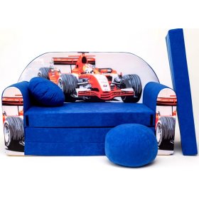 Kindersofa Formel 1 -blau
