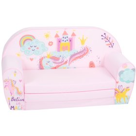 Baby sofa Wunderbar einhorn - pink, Delta-trade