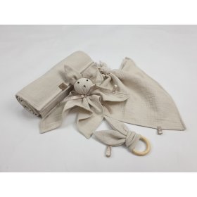 Baby-Musselin-Set - beige