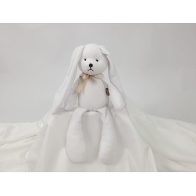 Veloursspielzeug Hase 35 cm - weiß, TOLO