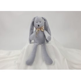 Veloursspielzeug Hase 35 cm - grau, TOLO