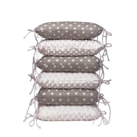 Nestchen fürs Babybettchen - grau/weiß