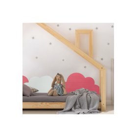 Schaumstoffschutz für die Wand hinter dem Bett Clouds - rosa