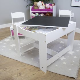 Ourbaby Kindertisch mit Stühlen mit rosa Boxen