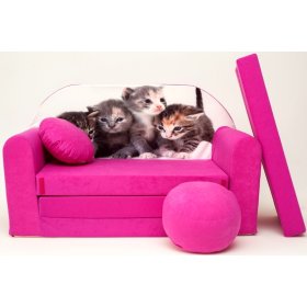 Kindersofa Kätzchen - rosa, Welox