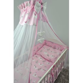 Himmel für Babybettchen LAMA - pink, Ankras