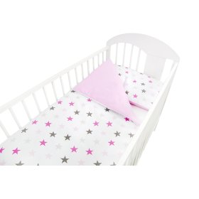 Bettwäsche Set 135 x 100 cm Sterne - pink, Ankras