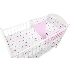 Bettwäsche Set 135 x 100 cm Sterne - pink, Ankras