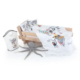 Herr. Little Fox Bedding Animal World - Westen. Halbkugel: 135 x 200 cm, Kissen: 60 x 50 cm