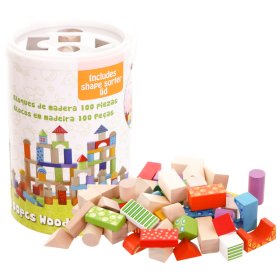 Farbige Holzklötze 100 Stück, EcoToys