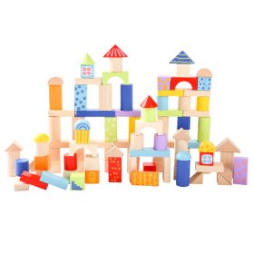 Farbige Holzklötze 100 Stück, EcoToys