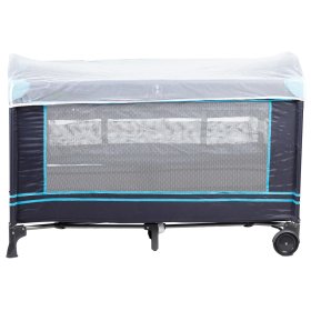 Moskito-Reisebett mit Matratze - dunkelblau, EcoToys