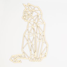 Geometrische Malerei aus Holz - Katze - verschiedene Farben, Elka Design