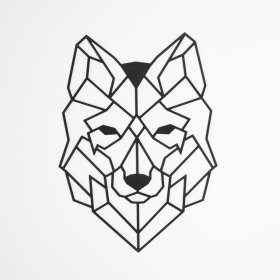 Geometrische Malerei aus Holz - Wolf - verschiedene Farben, Elka Design
