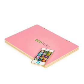 Rosa magnetisches Notizbuch aus Holz, EcoToys