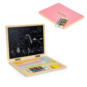 Rosa magnetisches Notizbuch aus Holz, EcoToys