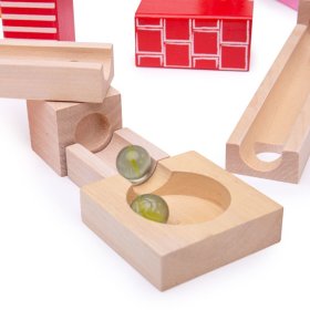 Bigjigs Toys Bunte Kugelbahn aus Holz, Bigjigs Toys