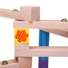 Bigjigs Toys Bunte Kugelbahn aus Holz, Bigjigs Toys