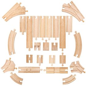 Bigjigs Rail Holzschienen-Set mit 25 Teilen, Bigjigs Rail