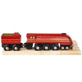 Bigjigs Rail Replik Lokomotive Duchess of Hamilton + 3 Gleise, Bigjigs Rail