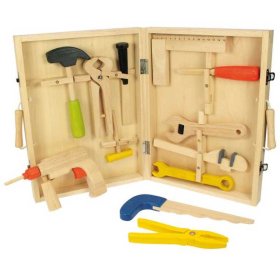 Bigjigs Toys Werkzeugkoffer aus Holz, Bigjigs Toys