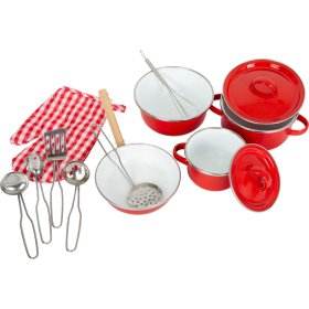 Small Foot Kindergeschirr aus Metall in Rot, Small foot by Legler