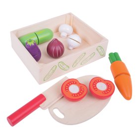 Bigjigs Toys Gemüse in einer Kiste schneiden