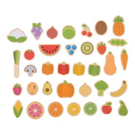 Bigjigs Toys Obst- und Gemüsemagnete