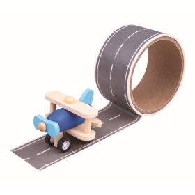 Bigjigs Toys Tape-Landebahn mit einem Flugzeug