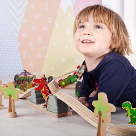 Bigjigs Rail Bridge mit T-Rex, Bigjigs Rail