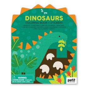 Petit Collage Malbuch mit Dinosaurier-Aufklebern