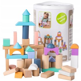 Holzwürfel in einer Schachtel - 100 Stk, EcoToys