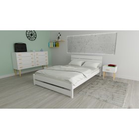 Holzbett Max 200 x 120 cm – weiß, Ourfamily