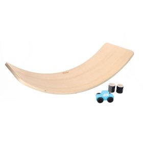Hölzernes Balancebrett mit Spielzeugauto und Straße, AdamToys