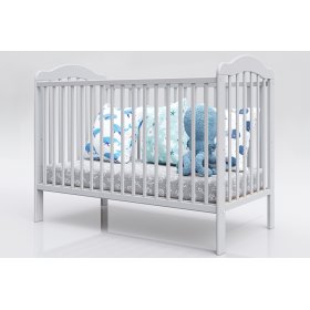 Babybett Alek mit abnehmbaren Schlupfsprossen - grau