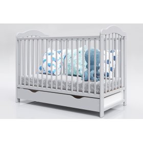 Babybett Alek mit abnehmbaren Schlupfsprossen - grau, Pietrus