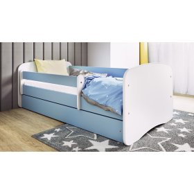 Kinderbett mit Barriere Ourbaby - blau-weiß, All Meble
