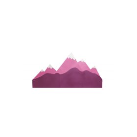 Schaumstoff-Wandschutz Berge - rosa, VYLEN