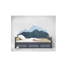 Schaumstoffschutz für die Wand hinter dem Bett Mountains - blau, VYLEN