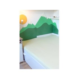 Schaumstoffschutz für die Wand hinter dem Bett Mountains - grün