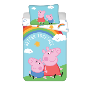 Bettwäsche Peppa Pig 100 x 135 cm + 40 x 60 cm, Sweet Home, Peppa pig