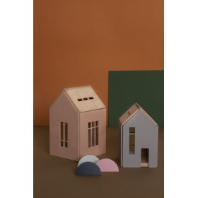 Magnetisches Montessori-Holzhaus - rosa, Babai