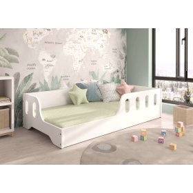 Kinderbett Montessori Koko 140x70 cm - weiß