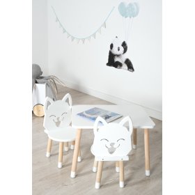 Kindertisch mit Stühlen - Fox - weiß, Ourbaby