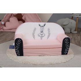 Baby sofa Hase ballerina - weiß-pink