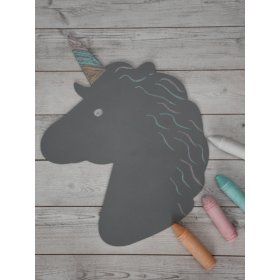 Tafel Einhorn - grau