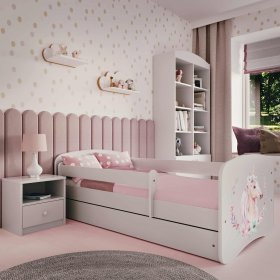 Kinderbett mit Rausfallschutz - Einhorn, All Meble