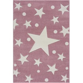 Dětský teppich Sterne - rosa-weiß, LIVONE