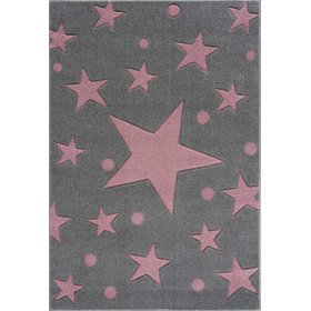 Dětský teppich Sterne - grau-pink