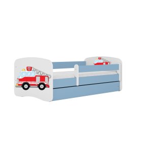 Kinderbett mit Barriere Ourbaby - Feuerwehrauto - blau